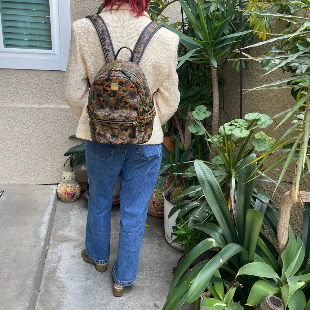MCM leather backpack